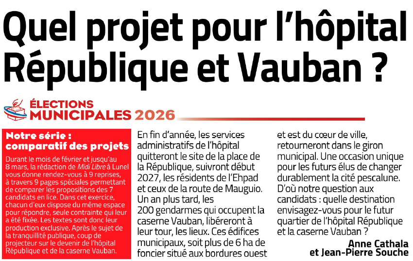 MIDI LIBRE – Quel projet pour l&rsquo;hôpital République et Vauban ?